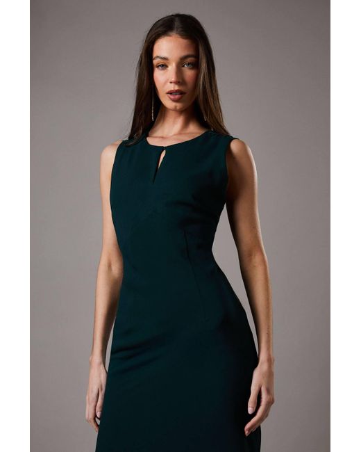 Coast Black Crepe Dress With Draped Panel Maxi Dress