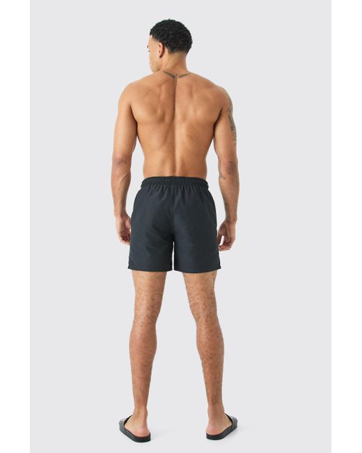 BoohooMAN Blue Mid Length Core Trunks for men
