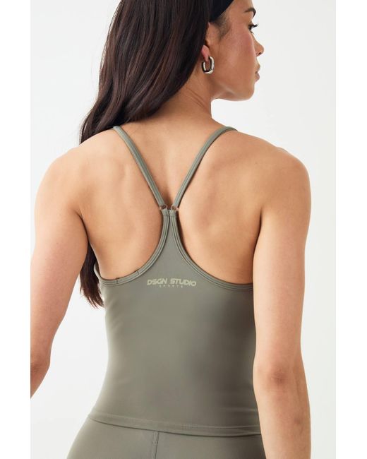 Boohoo Gray Ultra Sculpt Padded Tank