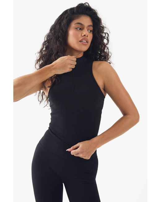 DSGN Studio Black Ultra Sculpt Padded Zip Racer Sports Bra
