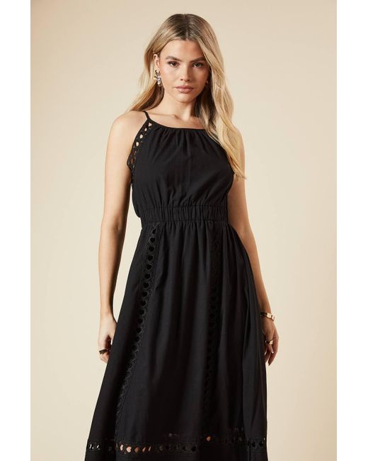 Dorothy Perkins Black Trim Halterneck Maxi Dress