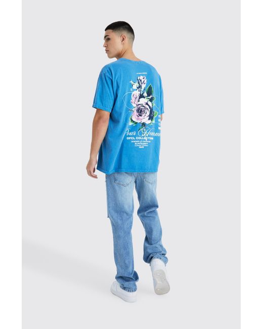 Oversized Ofcl Snake Wash Graphic T-shirt