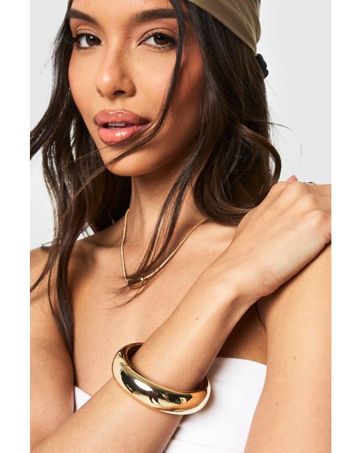 Boohoo Black Chunky Snap Bangle