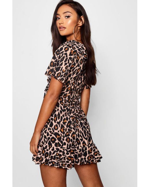 leopard print tea dress