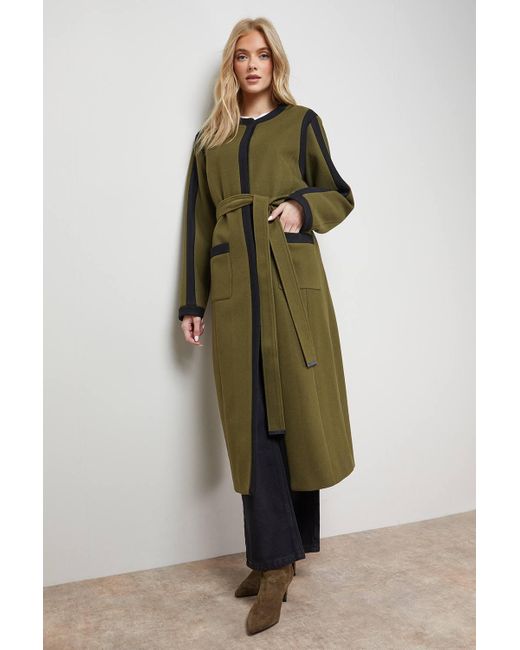 Oasis Black Tipped Coat
