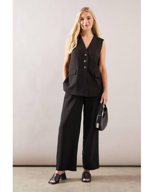 Wallis Black Petite Three Button Waistcoat