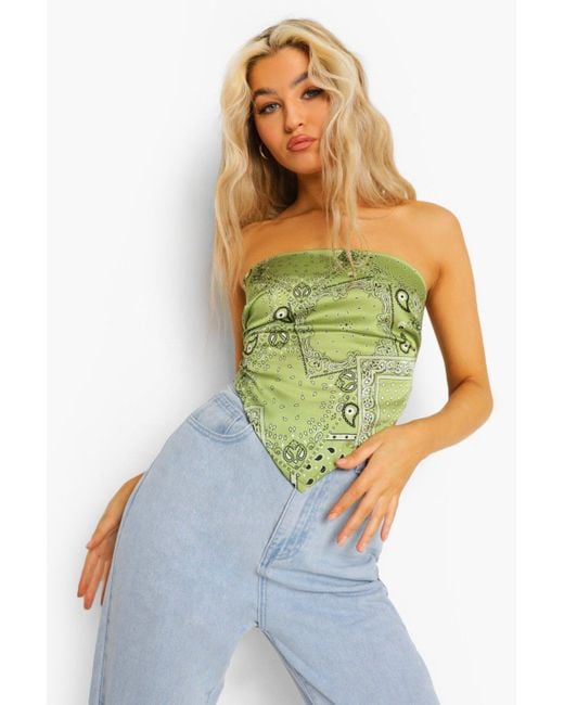 Scarf top green Clearance