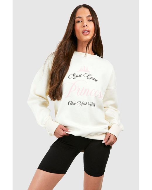 Slogan oversized sweatshirt sale
