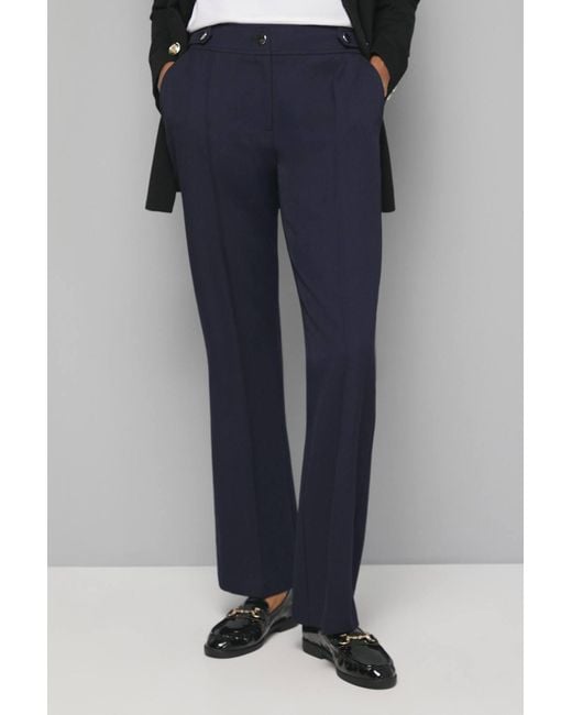 Wallis Blue Smart Bootcut Leg Pants