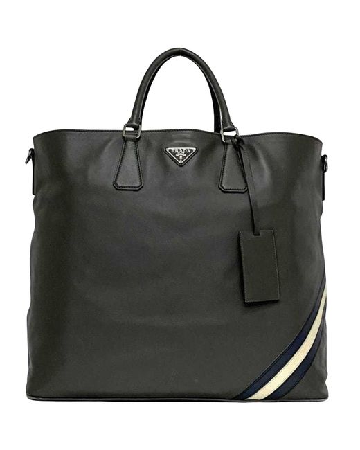 BoohooMAN Black Prada Preloved Tote Bag 2vg0322dmhf0002 Unisex - Grey for men