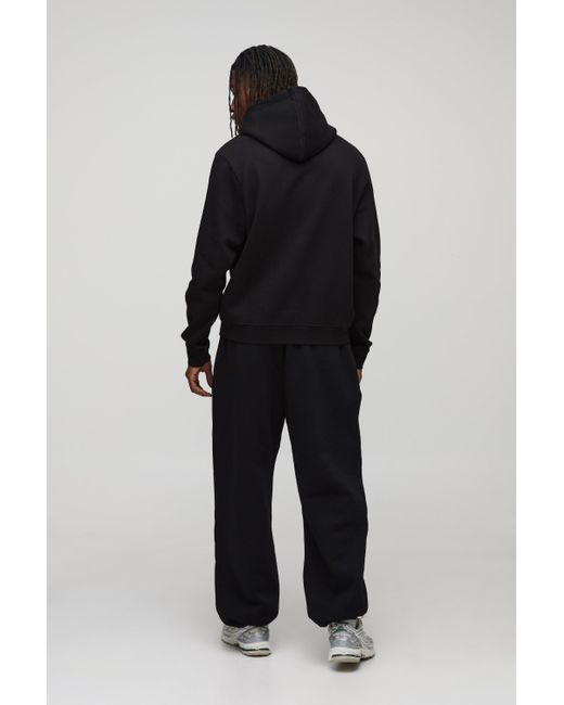 Tall Basic Boxy Over The Head Hoodie Boohoo de color Black