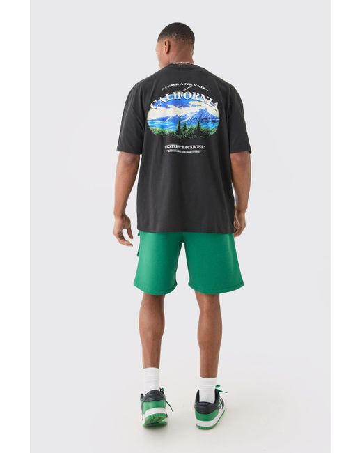 BoohooMAN Green Relaxed Cargo Tab Short for men