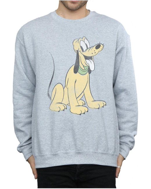 BoohooMAN Gray Disney Pluto Sitting Sweatshirt for men