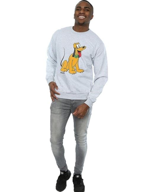 BoohooMAN Blue Disney Classic Pluto Sweatshirt for men