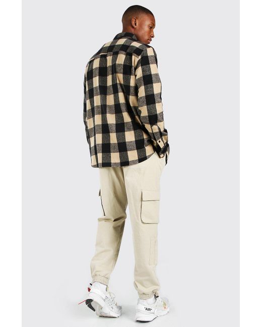 Beige oversized flannel Clearance