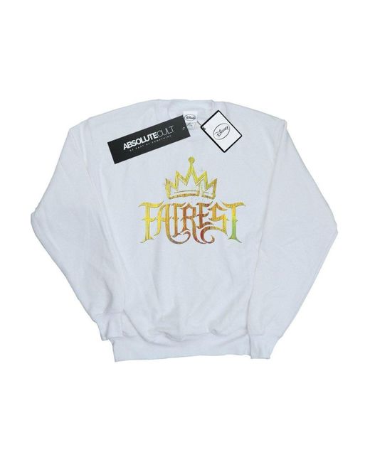 BoohooMAN White Disney The Descendants Fairest Gold Sweatshirt for men