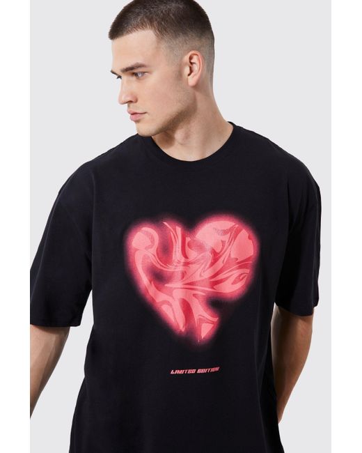 boohoo Men's Oversized Space Back Print T-Shirt