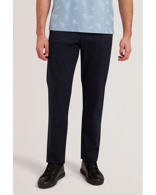 BoohooMAN Blue Bernads Reg Fit Chino Navy for men