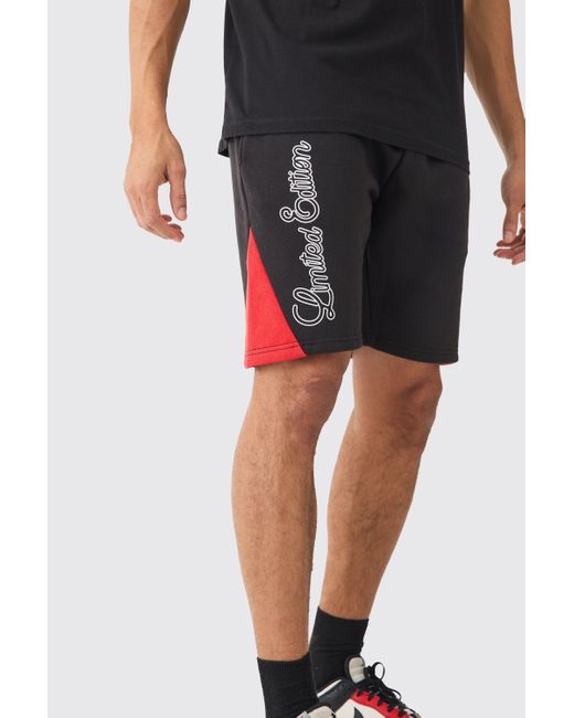 BoohooMAN Loose Fit Limited Edition Gusset Short in Black für Herren