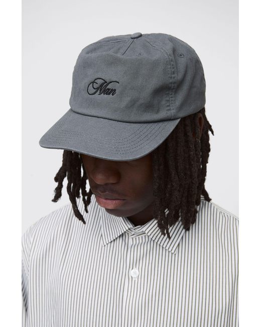 BoohooMAN Black Embroidered Cap for men