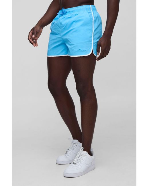 BoohooMAN Kurze BM Badehose in Blue für Herren