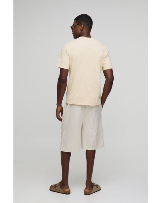 Camiseta Con Estampado En Relieve Boohoo de color Natural