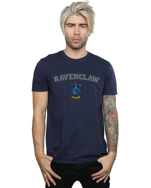 BoohooMAN Blue Harry Potter Ravenclaw Crest T-shirt for men