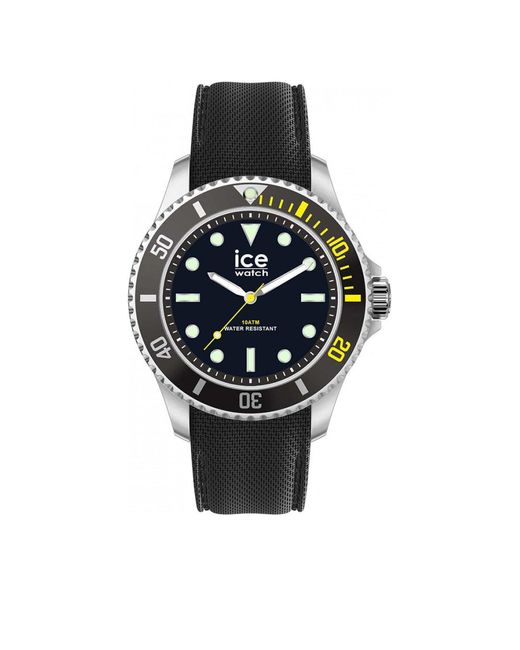BoohooMAN Black Ice-watch 020377 Ice Steel 40mm Quartz Watch for men