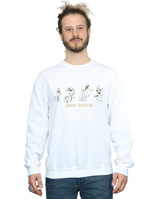 BoohooMAN White Disney Frozen 2 Olaf Shape-shifter Sweatshirt for men