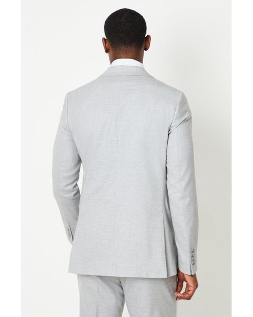 BoohooMAN Gray Light Grey Wedding Suit Jacket for men
