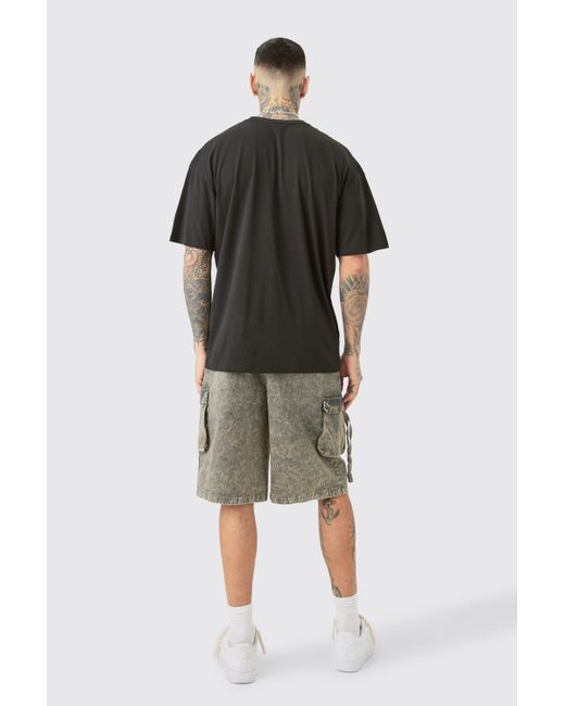 BoohooMAN Tall Oversized Renaissance Printed T-shirt In Black for men