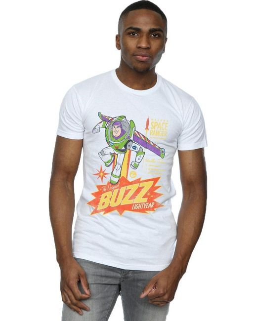 BoohooMAN White Disney Toy Story 4 The Original Buzz Lightyear T-shirt for men