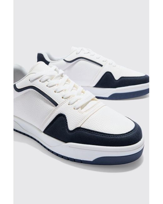BoohooMAN Blue Chunky Sole Contrast Sneakers for men