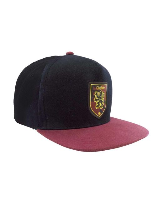 BoohooMAN Black Harry Potter Gryffindor Snapback Cap for men