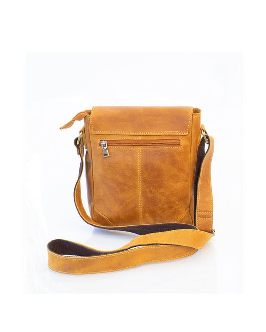 BoohooMAN Multicolor Primehide 'columbia' Leather Buckle Messenger Bag for men