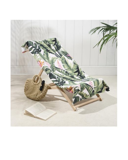 BoohooMAN Gray Ohs Palm Leaf Towel Bath Quick Dry Summer Travel Microfibre Absorbent Swim for men