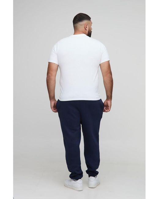 BoohooMAN Blue Plus Basic Slim Fit Sweatpants for men