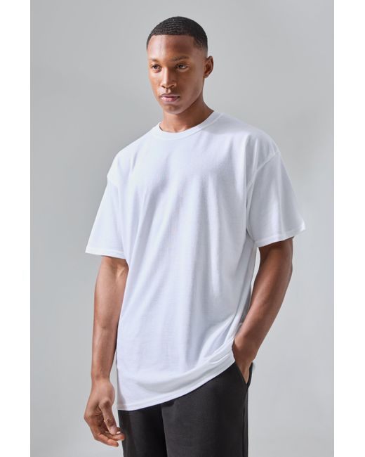 BoohooMAN Gray Man Active Tennis Club California Oversized Backprint T-shirt for men