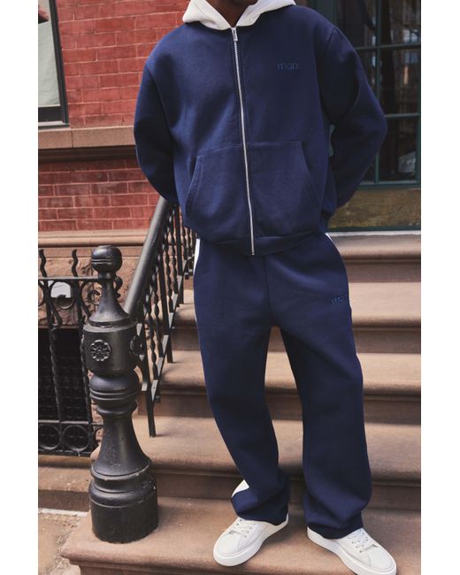 Pantalón Deportivo Man De Pernera Recta Con Colores En Bloque Boohoo de color Blue