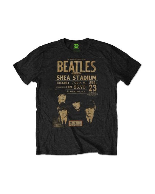 BoohooMAN Black The Beatles Shea ́66 Eco Friendly T-shirt for men