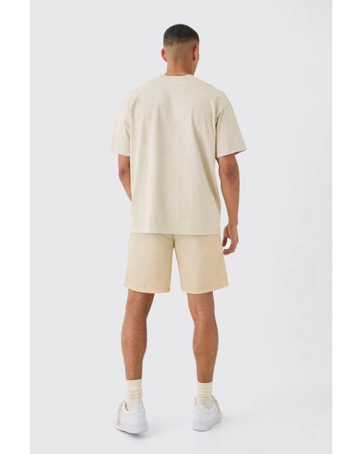 BoohooMAN Natural Elasticated Waist Comfort Shorts for men
