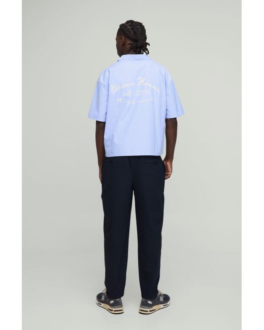 BoohooMAN Blue Baggy Chino for men