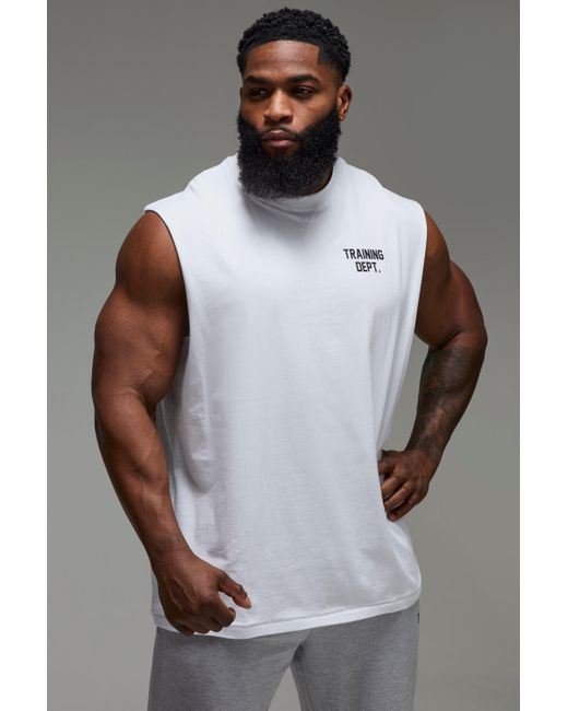 Boohoo Gray Active Training Dept Oversized Tank