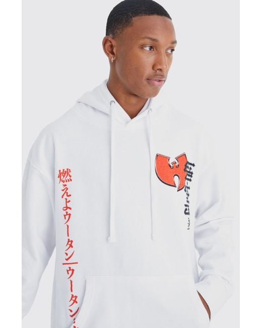 White wu shop tang hoodie