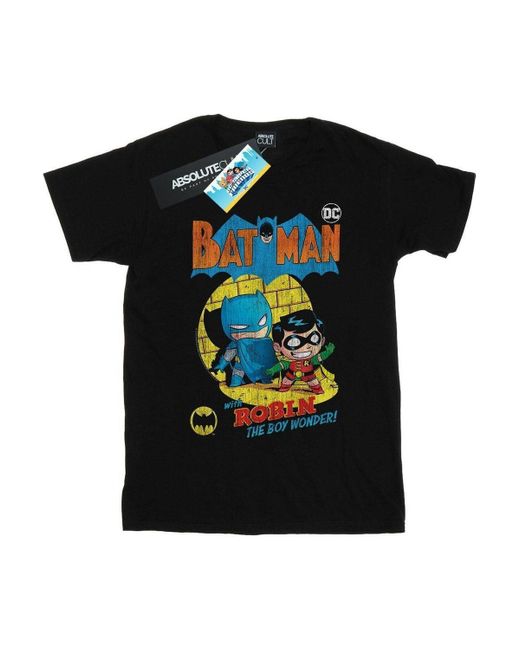 BoohooMAN Black Dc Comics Super Friends Batman The Boy Wonder T-shirt for men