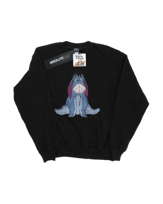 BoohooMAN Black Disney Winnie The Pooh Classic Eeyore Sweatshirt for men