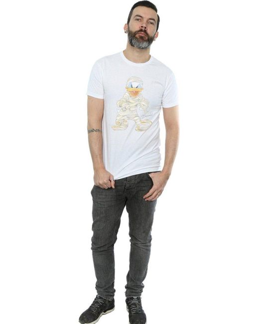 BoohooMAN White Disney Mummy Donald Duck T-shirt for men