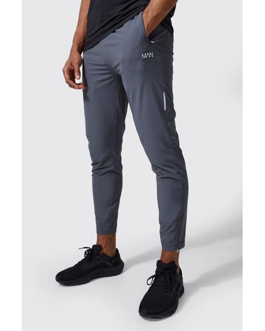 BoohooMAN Man Active Lightweight Performance Joggers in Blue for Men | Lyst