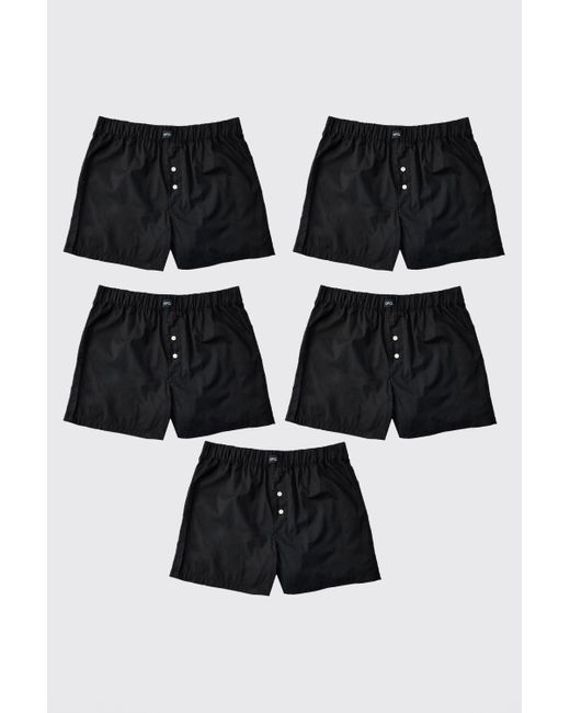 BoohooMAN Black 3 Pack Ofcl Woven Boxer Shorts for men