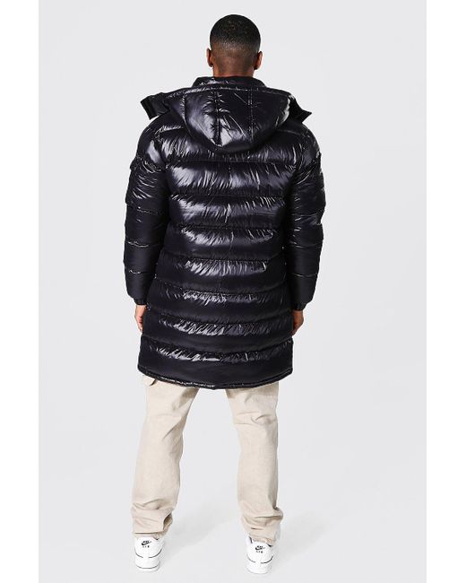black longline parka